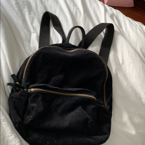 black velvet mini backpack